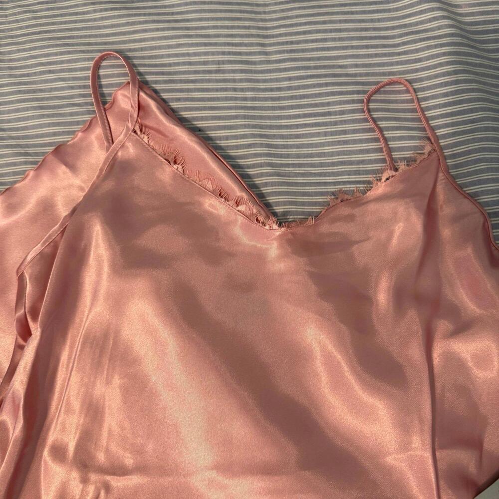 bebe Lace Trim Satin Slipdress - Picture 6 of 9
